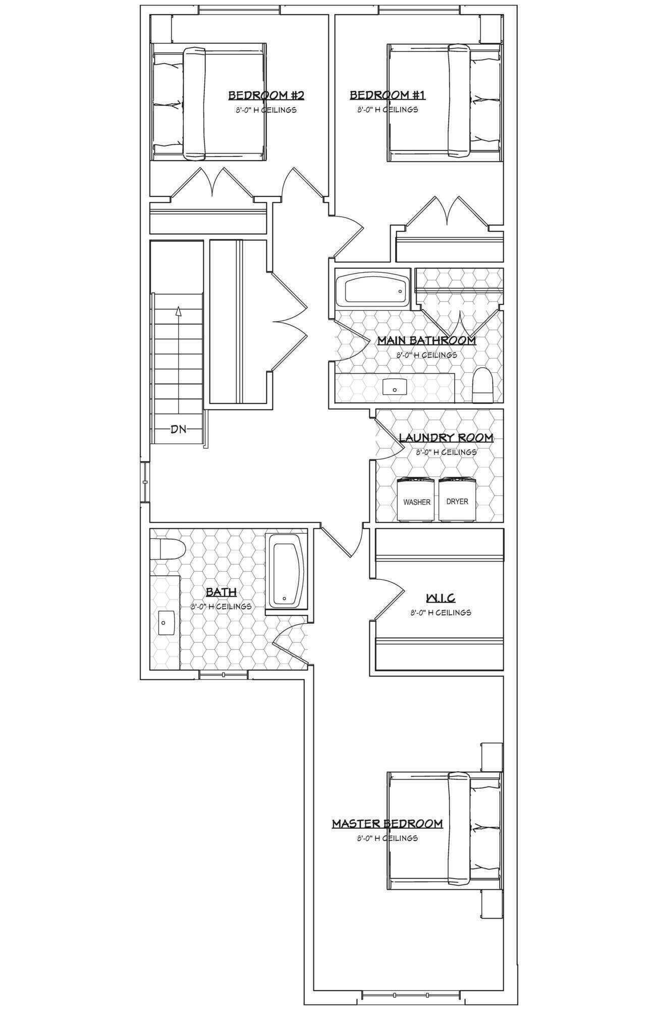 This two-storey townhome, 3 bedrooms + 2.5 baths, is located in an upscale neighborhood known as the Hunter Gate Subdivision
developed by McGrimmon Developments. 5