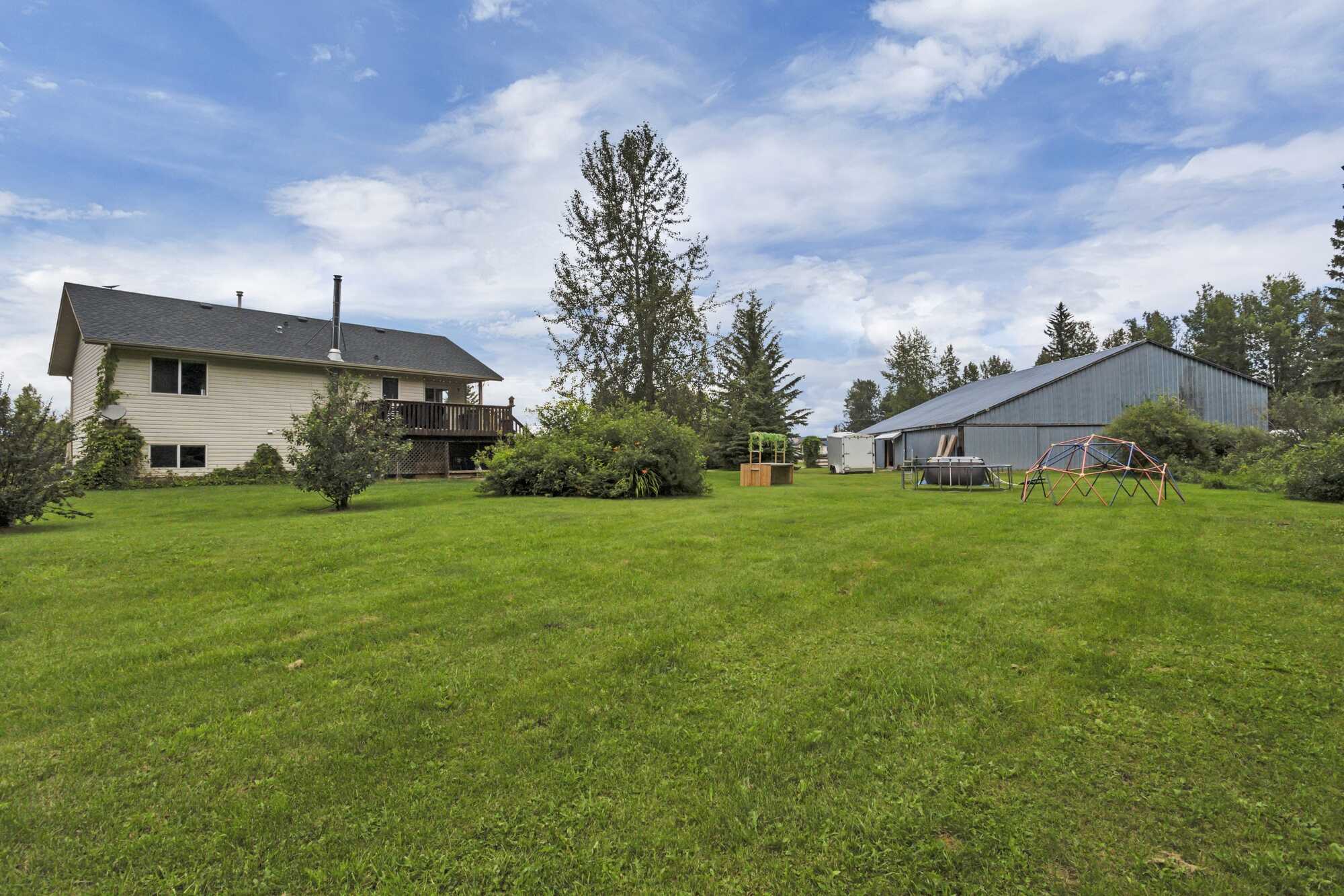 9.6 Acres ~ Potential Hobby Farm ~ 80 x 60 Modified Pole-Barn/Shop ~ Bi-Level ~  Chicken Coop ~ Close to Rocky Mountain House 5
