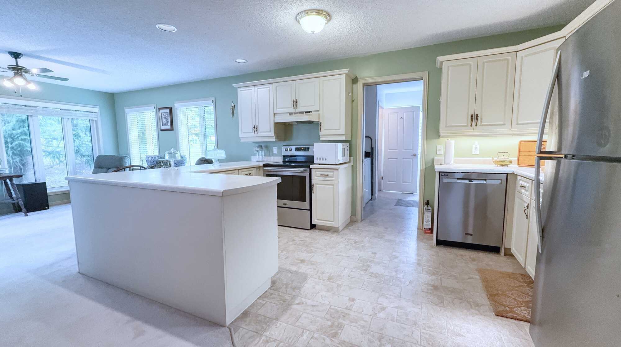 This is an Elora “A” Model with approx. 1547 sqft. 
Pine Meadows is an active adult lifestyle community located east of Fergus.  It is a Land Lease community of 195 bungalow style homes.  

Land lease-$699.98 Maintenance-$612.60 Taxes(2025)-$2769.10 2