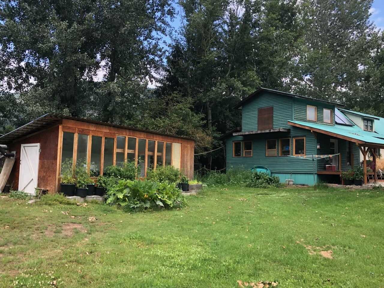 PLEASE CALL SELLER DIRECTLY 250-359-5939  DO NOT EMAIL!!   RARE ACREAGE IN CRESCENT VALLEY!!  Slocan Riverside! Close to Crescent Valley Beach, Sub-dividable 15.41 Acres W/ separate Entrance, Farmhouse! Barn, Heated Greenhouse, 10 acres fenced 4