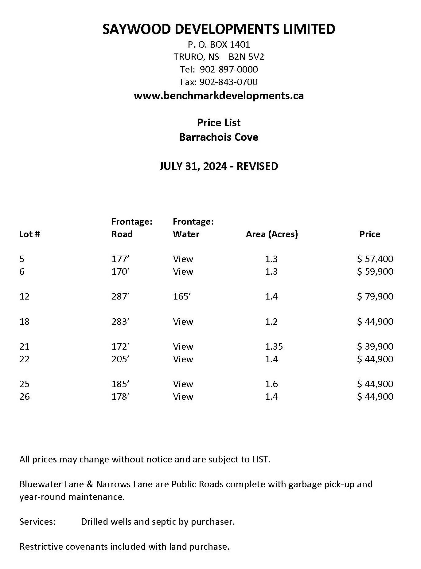 Building Lots for Sale, close to Tatamagouche, NS - Waterfront and Waterview 4