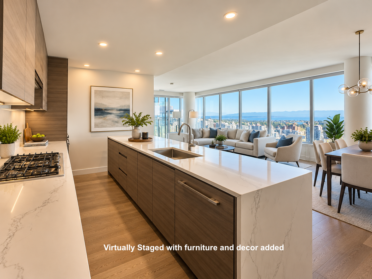 Soak in the incredible (Sub-Penthouse) views of downtown Victoria, inner harbour, Juan de Fuca Strait and Olympic Mountains from the 24th floor of the Hudson Place One building.  Premium finishes add style to this comfortable 3 bedroom, 2 bath condo. 3