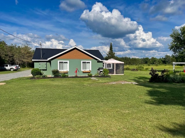 Rare Gem: 20.79 Acre Hobby Farm, fully renovated 1,200 Sq. ft. bungalow, 2 bedrooms, 1 bath, open concept, cathedral ceiling, detached garage, double stall barn with drive shed, chicken coop, C can lean-to, pond & More. 2