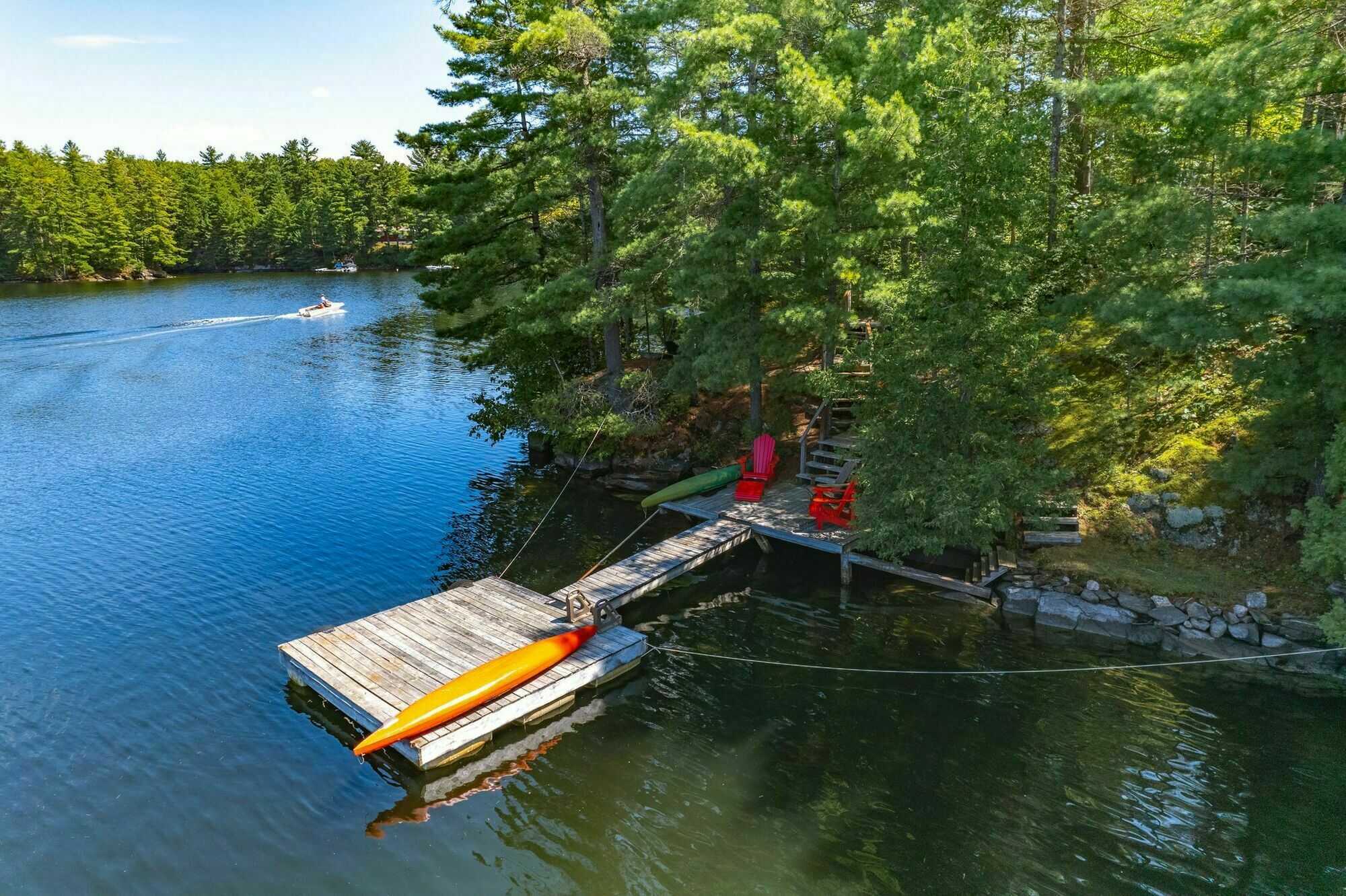 Amazing cottage property with 530 ft of water frontage on Crystal Lake near Kinmount. 3