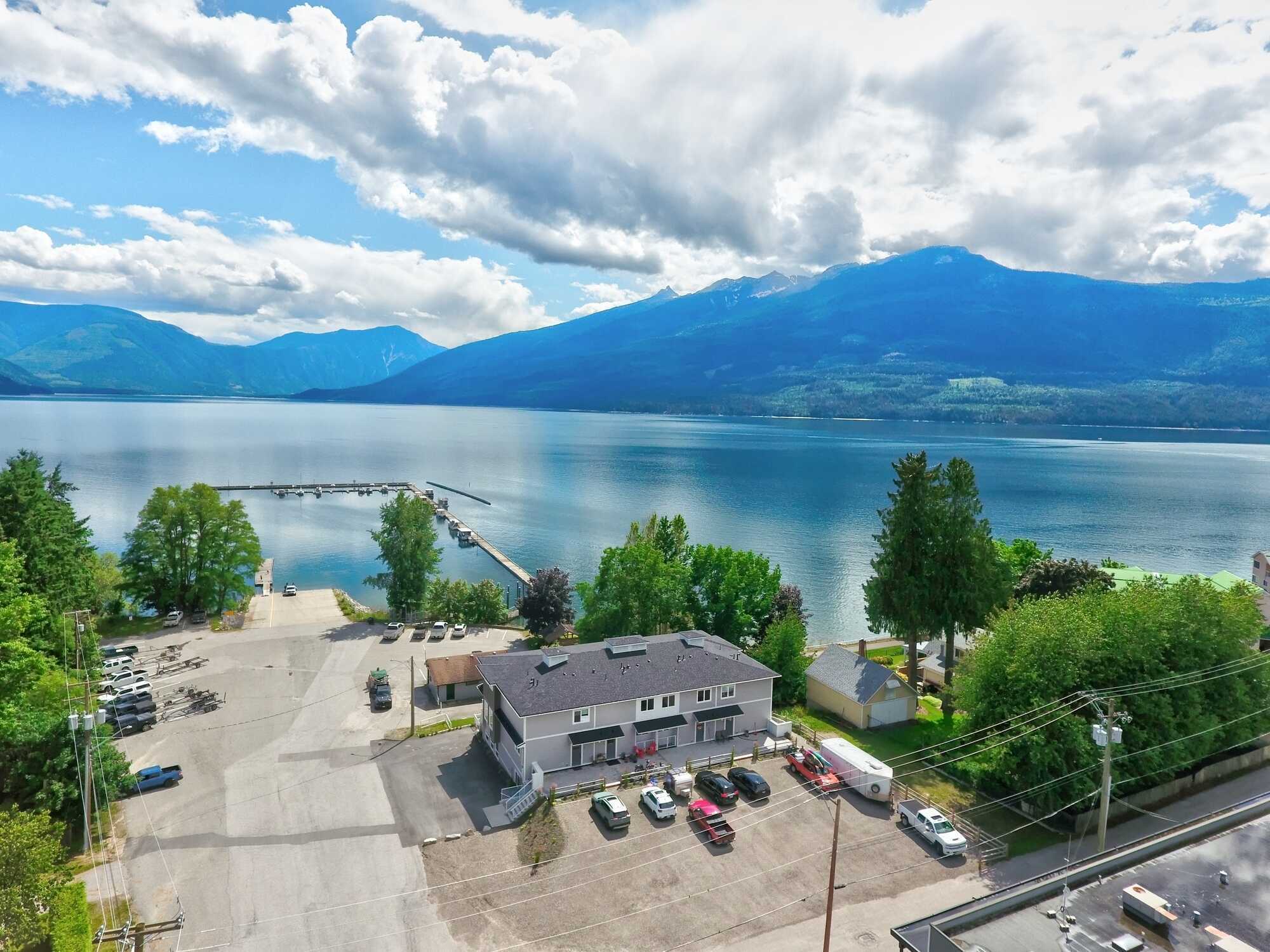 WATERFRONT on Arrow Lakes Reservoir!  Unit #3 of a 4Plex – 4/5Bed 3/4Bath w/ Family room & so much more! Create a living suite downstairs for extra income! Air BnB Potential! Home Business Potential! GST Applicable 4