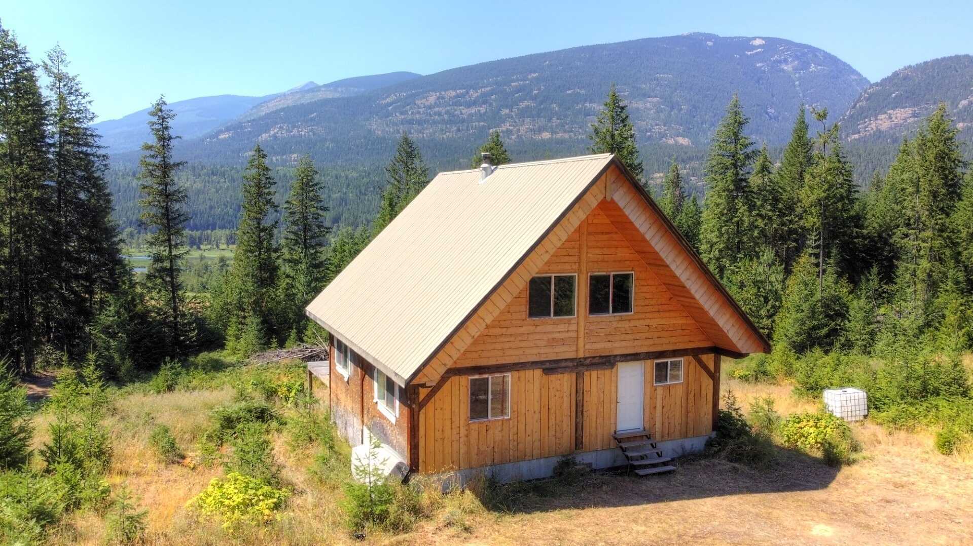 READY & WAITING to be finished 2-3 Bed Country Cottage with views of the Slocan River on 8 ACRES of pure heaven!  Beneath the Slocan Valley skies, this home is paradise! 4