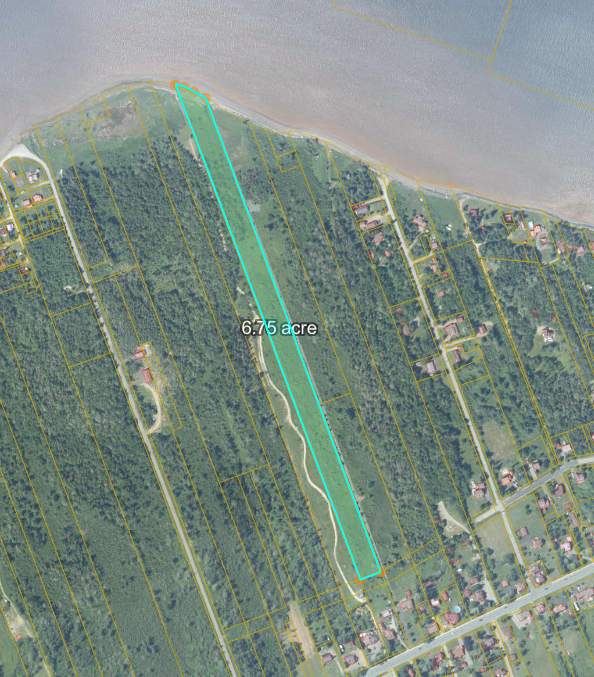 Terrain 6.75 acres au bord de la mer à Caraquet - 6.75 acre Waterfront land in Caraquet NB 3