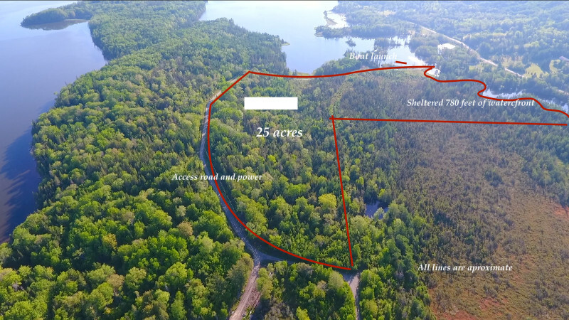 780' protected waterfront on the Salt water Bras D'or lakes, 25 forested acres 2